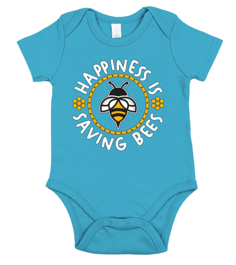 Beekeeping Happiness Is Saving Apiarist Beekeeper Short Sleeve Baby One-Piece