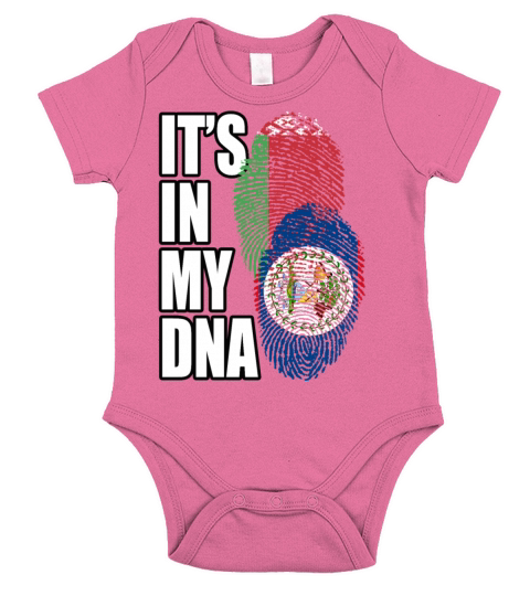 Belizean And Belarusian Mix Heritage DNA Flag Short Sleeve Baby One-Piece