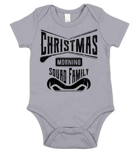 christmas morning squad family vintage Short Sleeve Baby One-Piece