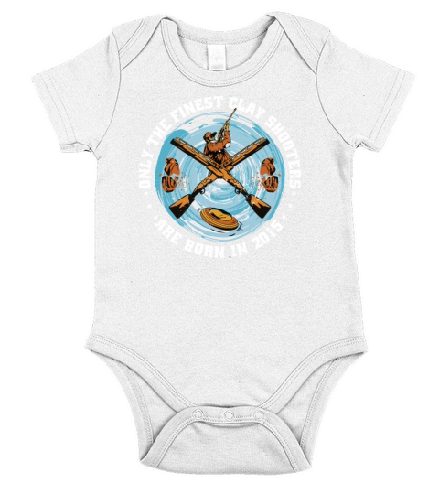 Clay Shooters Vintage 2015 birthday clay-pigeons Short Sleeve Baby One-Piece