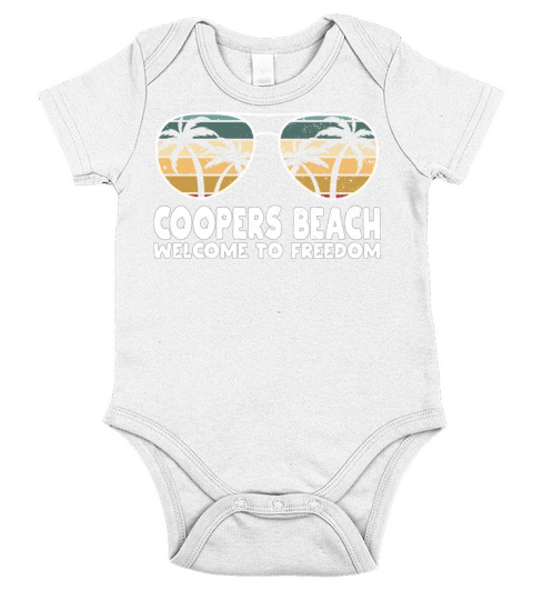 Coopers Beach Welcome to Freedom Vacation Sayings Short Sleeve Baby One-Piece