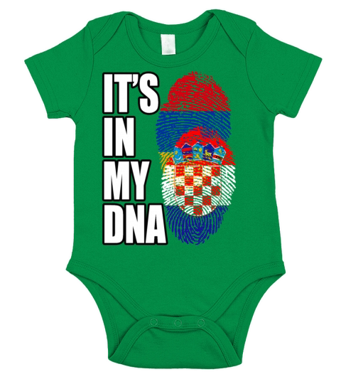 Croatian And Armenian Mix Heritage DNA Flag Short Sleeve Baby One-Piece