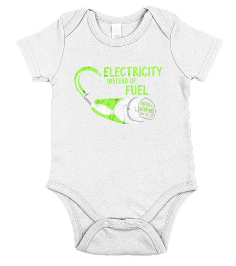 Electricity instead of fuel - electric car vehicle Short Sleeve Baby One-Piece