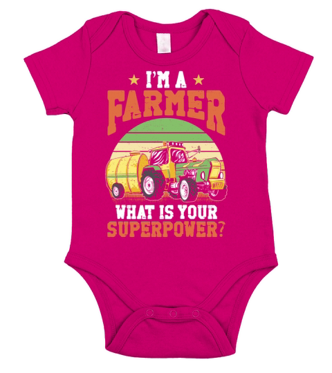 Farming Farmer Vintage Tractor Short Sleeve Baby One-Piece