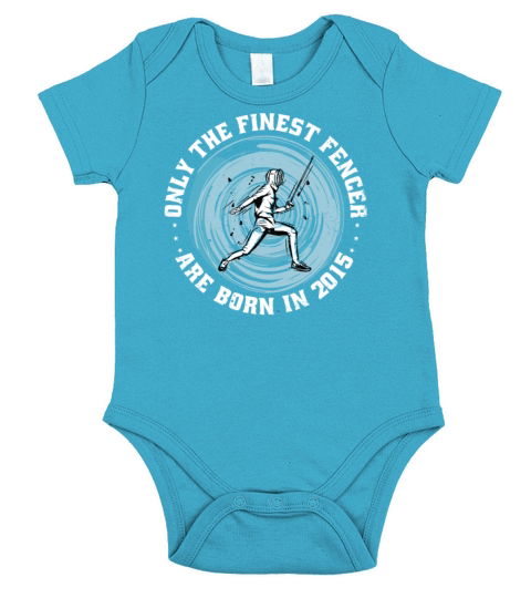 Fencers born in 2015 Birthday Vintage Short Sleeve Baby One-Piece