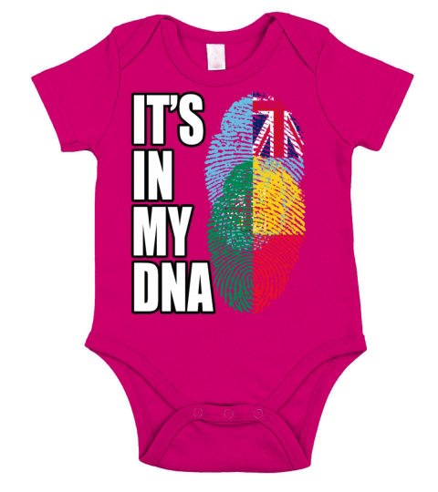 Fijian And Benin Mix Heritage DNA Flag Short Sleeve Baby One-Piece