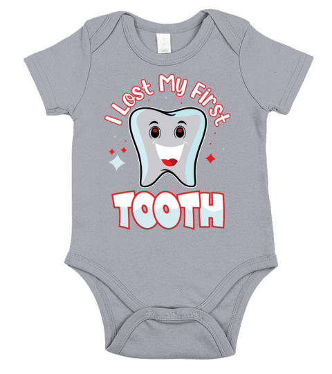 Funny Quote I Lost My First Tooth Teeth Out Short Sleeve Baby One-Piece