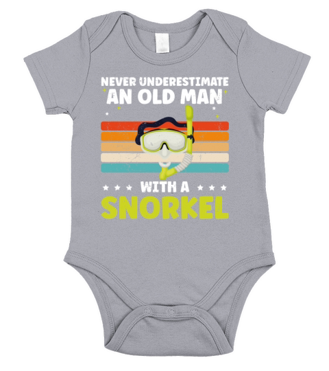 Funny Snorkeling Dive Design For Snorkeler Cool Short Sleeve Baby One-Piece