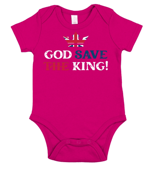 God Save The King Charles 2023 Coronation Short Sleeve Baby One-Piece