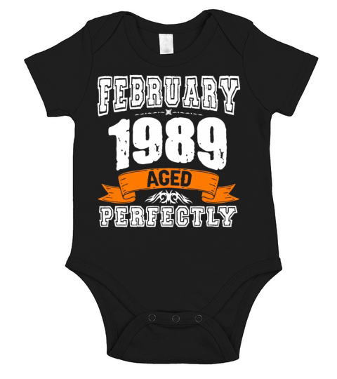 January 1989 Vintage Birthday Present Short Sleeve Baby One-Piece