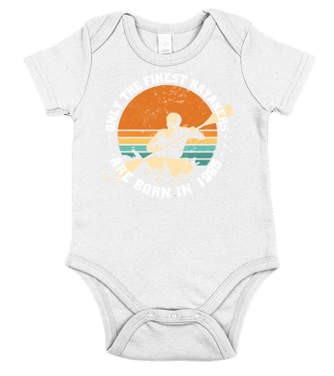 Kayak-Rafting KAYAKER Vintage 1985 Birthday Short Sleeve Baby One-Piece