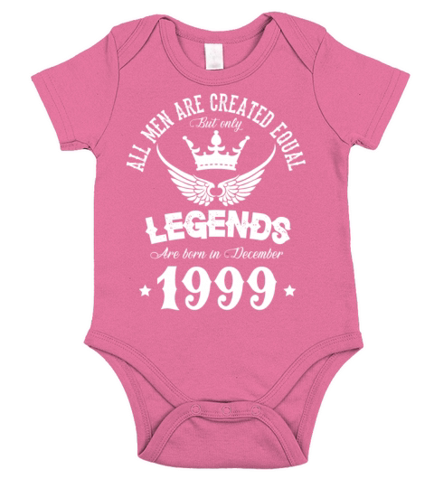 Legends Were Born In December 1999 Birthday Short Sleeve Baby One-Piece
