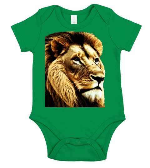 Lion Africa predator print head imprint with wild Short Sleeve Baby One-Piece