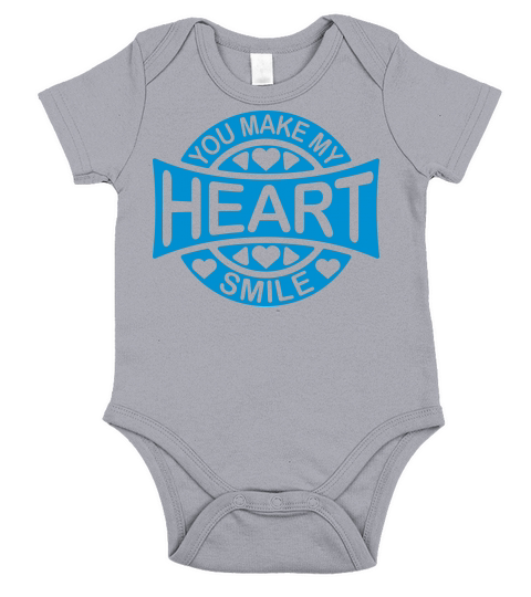 make my heart smile Short Sleeve Baby One-Piece