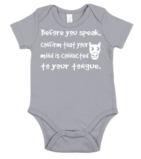 Make sure you connect your tongue to your mind Short Sleeve Baby One-Piece
