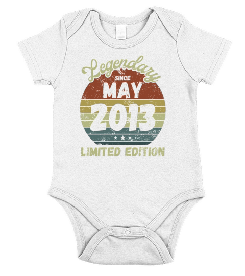May 2013 - Vintage Birthday Present Short Sleeve Baby One-Piece