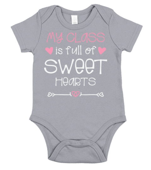 My Class My Class Is Full Of Sweet Hearts For Dark Short Sleeve Baby One-Piece