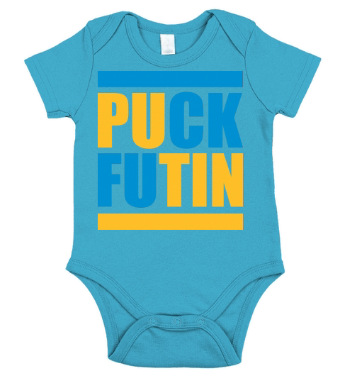 puck futin logo design Short Sleeve Baby One-Piece