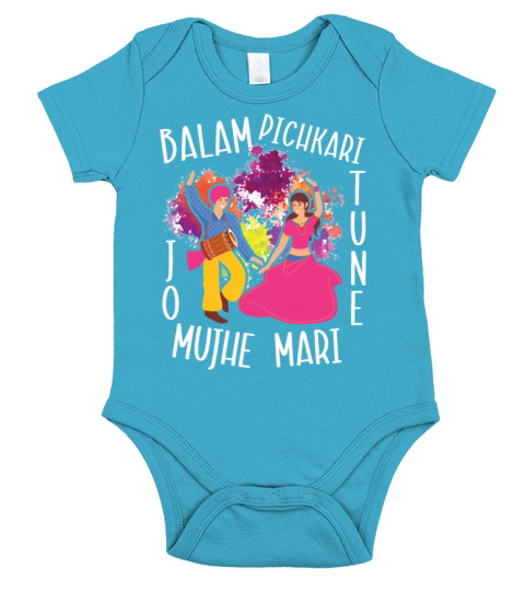 Radha Krishna Hinduism Hindu Holi Festival Short Sleeve Baby One-Piece