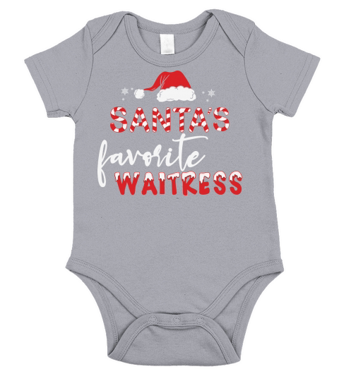 Santas favotite waitress Christmas Short Sleeve Baby One-Piece