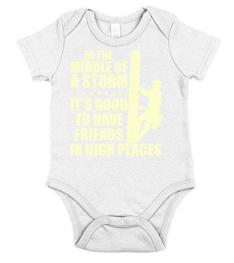 Thank A Lineman Quote Electrical Lineman Short Sleeve Baby One-Piece