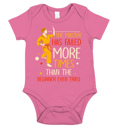 The master has failed more times Karate Short Sleeve Baby One-Piece