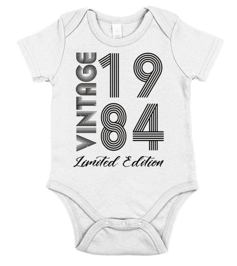 Vintage 1984 Vintage Birthday Retro Vintage Short Sleeve Baby One-Piece