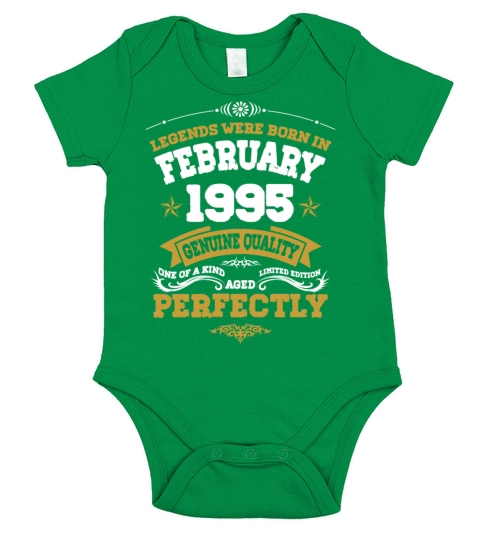 Vintage Aged To Perfection Ferbuary 1995 Short Sleeve Baby One-Piece