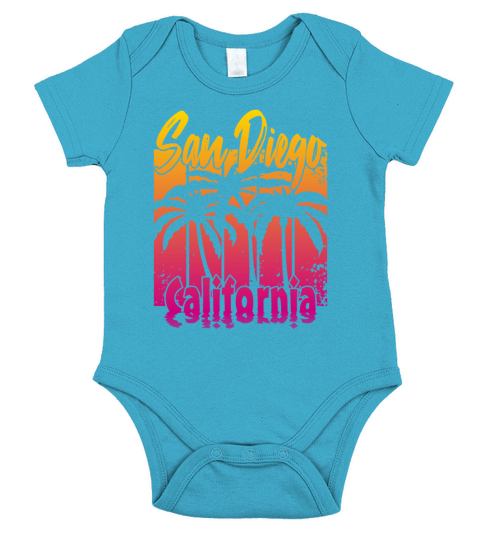 Vintage San Diego California Short Sleeve Baby One-Piece