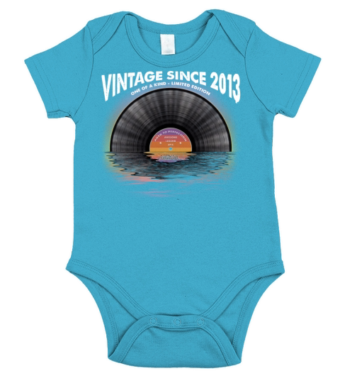Vintage since 2013 Retro Disco Music Vintage Short Sleeve Baby One-Piece