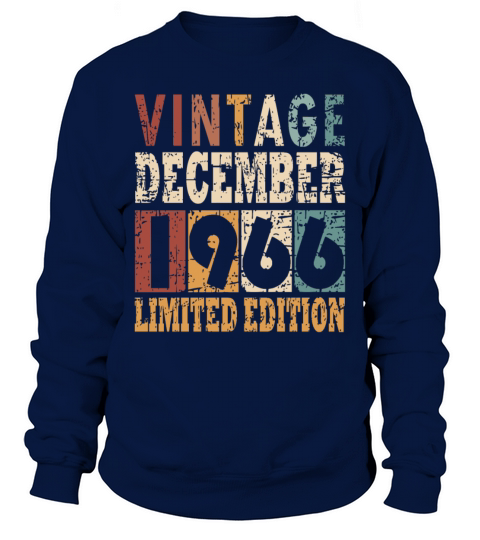 1966 December vintage birthday Sweatshirt Unisex