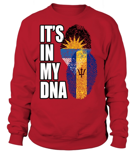 Barbadian And Antiguan Mix Heritage DNA Flag Sweatshirt Unisex