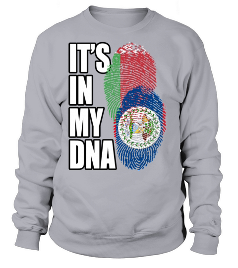 Belizean And Belarusian Mix Heritage DNA Flag Sweatshirt Unisex
