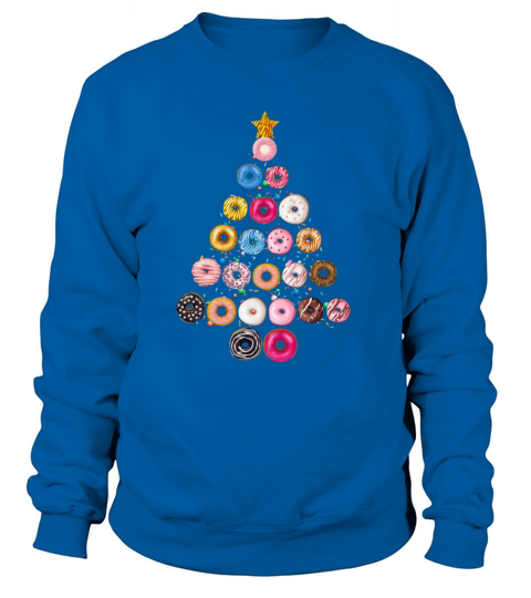 Christmas Donut Tree Funny Pajamas Gift Sweatshirt Unisex