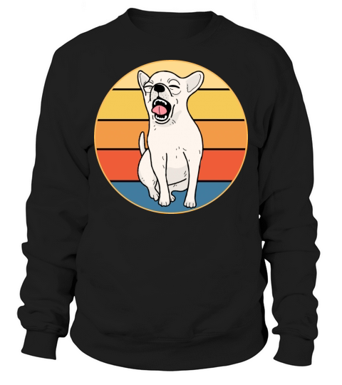 Cute Chihuahua Dog Breed Vintage Retro Sunset Sweatshirt Unisex