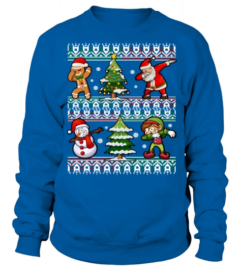 Dabbing Santa Elf Snowman Gingerbread Christmas Sweatshirt Unisex
