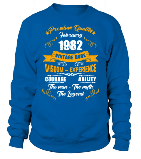 February 1982 Vintage Birthday Present Sweatshirt Unisex