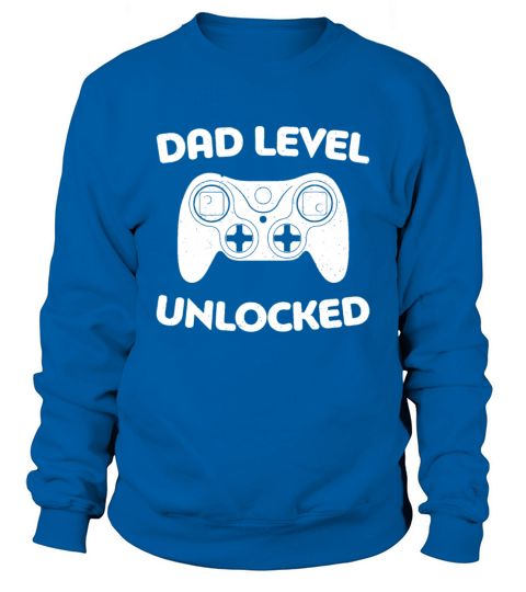 Mens Dad Level Unlocked Gamer Soon To Be Father Sweatshirt Unisex