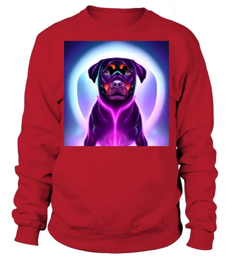 Rottweiler Puppy In Living Neon Colors Sweatshirt Unisex