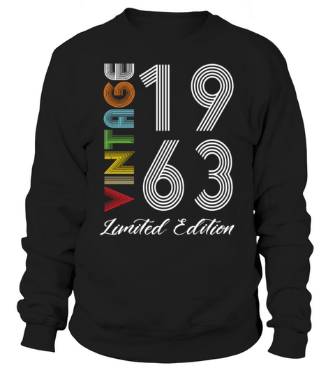 Vintage 1963 Vintage Birthday Retro Vintage Sweatshirt Unisex