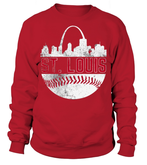 Vintage City Skyline Retro Baseball Fan St Louis F Sweatshirt Unisex