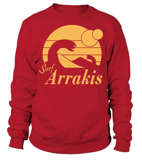 Visit Arrakis Distressed Surf Dune silhouette Sweatshirt Unisex