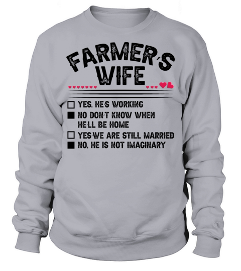 Womens Farmer s Wife Checklist funny saying gift Sweatshirt Unisex