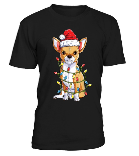 Chihuahua Santa Christmas Tree Lights Xmas Boys Do T-Shirt Unisex
