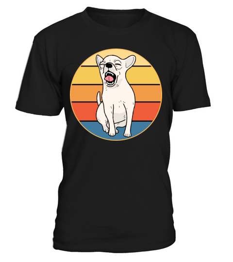 Cute Chihuahua Dog Breed Vintage Retro Sunset T-Shirt Unisex