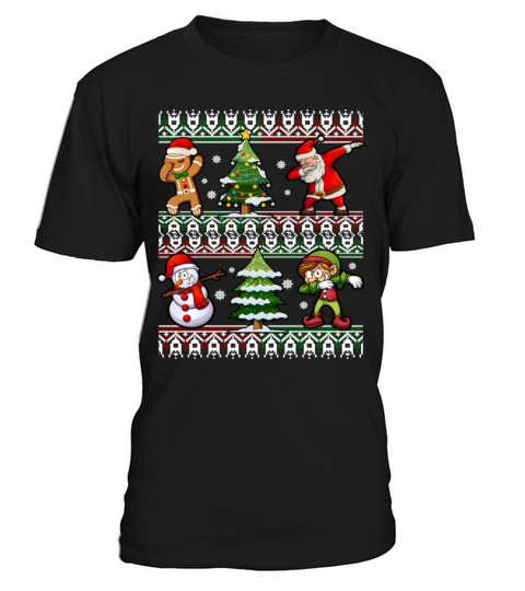 Dabbing Santa Elf Snowman Gingerbread Christmas T-Shirt Unisex