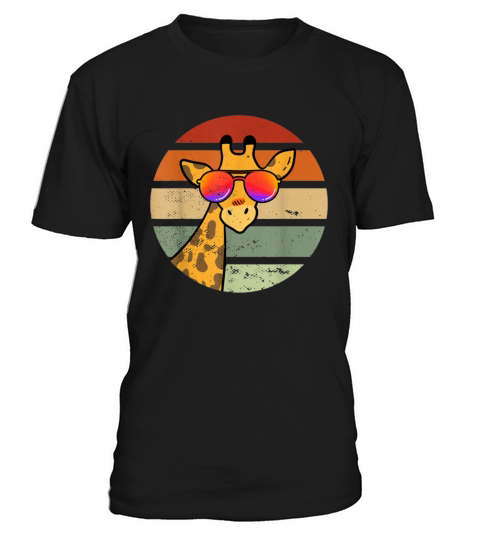Giraffe Vintage Sunglasses Funny African Animal T-Shirt Unisex