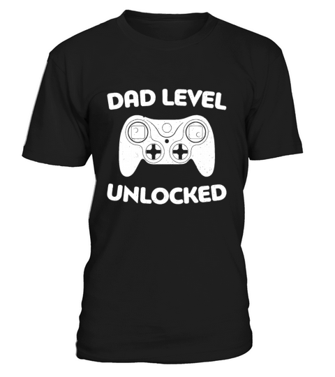 Mens Dad Level Unlocked Gamer Soon To Be Father T-Shirt Unisex
