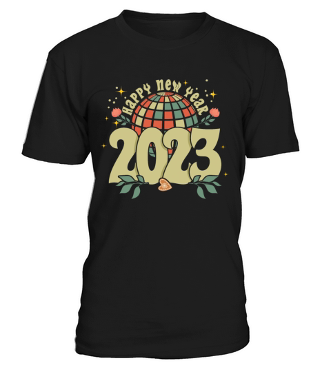 Retro 2023 Hello 2023 Groovy New Year Vintage T-Shirt Unisex