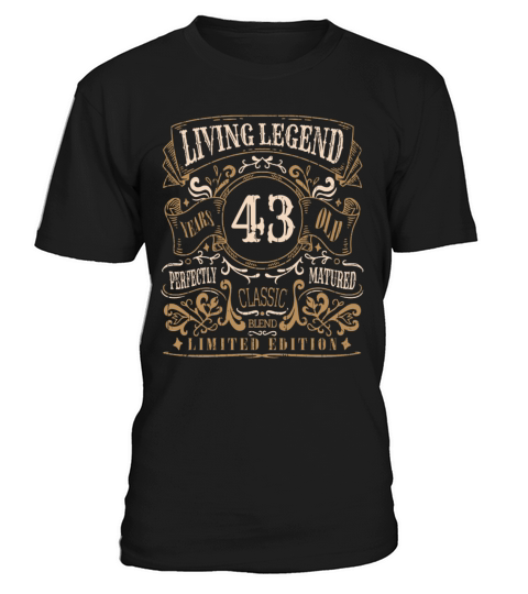 Retro Vintage Birth Whiskey Age 43 Years Old T-Shirt Unisex